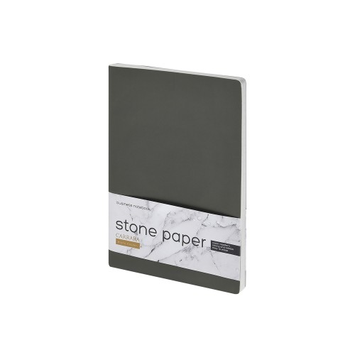 Тетрадь с каменной бумагой А5 Carrara 40 л., линейка, серый