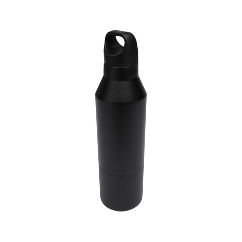 Изолированная бутылка из переработанной нержавеющей стали Odessy объемом 600 мл, сплошной черный