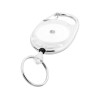Брелок с ретрактором Demos, белый прозрачный Брелок с ретрактором Demos, белый прозрачный