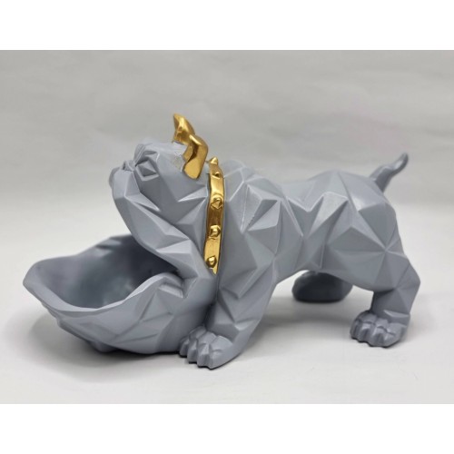 Статуэтка хранитель Бульдог, серый