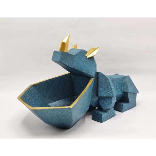 Статуэтка хранитель Носорог, аквамарин