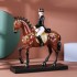 Статуэтка "Наездница и лошадь", цвет коричневый
