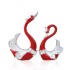Набор статуэток "Влюбленные лебеди", красные