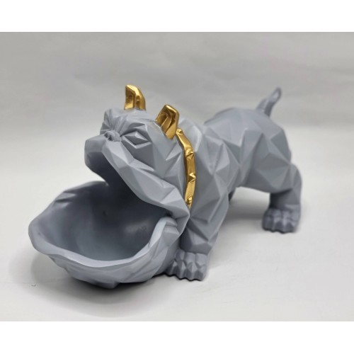 Статуэтка хранитель Бульдог, серый