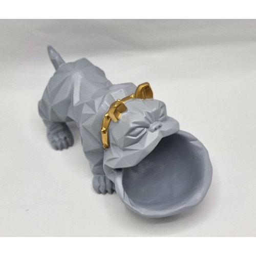 Статуэтка хранитель Бульдог, серый