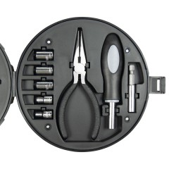 Набор инструментов в форме колеса TORQ, черный