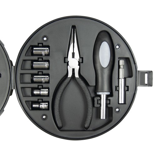 Набор инструментов в форме колеса TORQ, черный