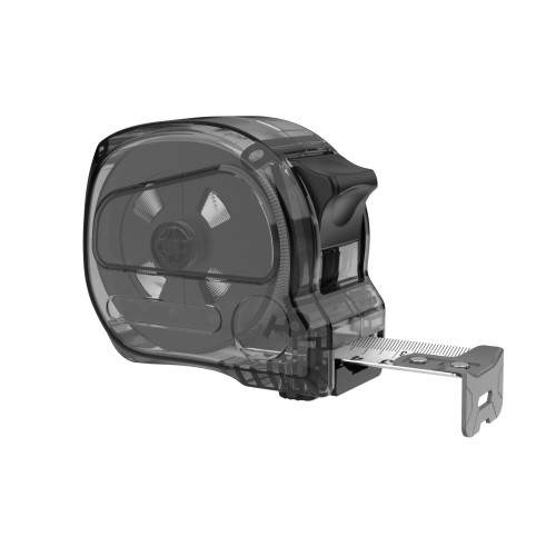 Рулетка Optitape 3м, прозрачный/чёрный