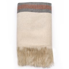 Плед полушерстяной EDITA, бежевый