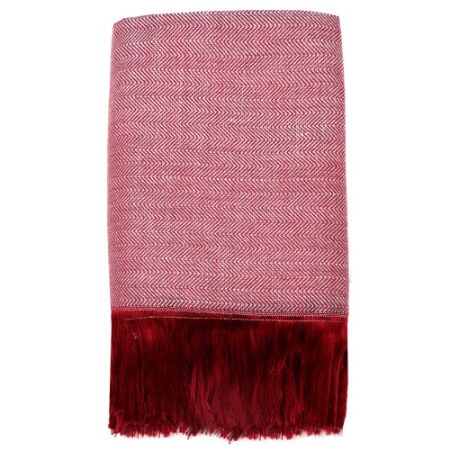 Плед полушерстяной COMFORT, бордовый