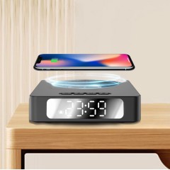 Часы с беспроводной зарядкой Raven 3в1, черный