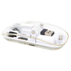 Мышь компьютерная беспроводная прозрачная Limpid, белый