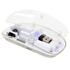 Мышь компьютерная беспроводная прозрачная Limpid, белый