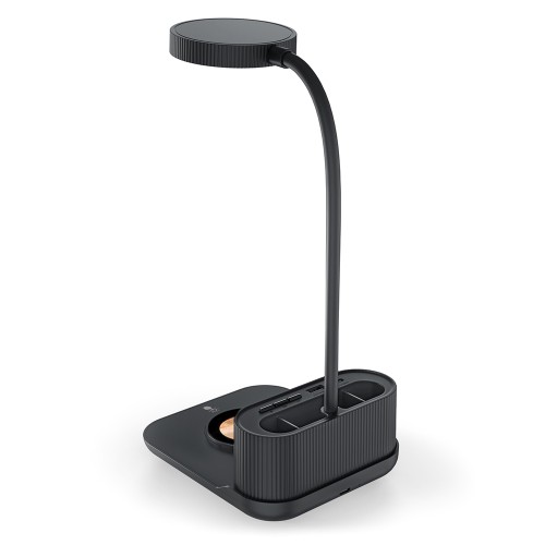 Лампа-органайзер Crolly c беспроводной зарядкой 15W, черный