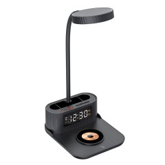 Лампа-органайзер Crolly c беспроводной зарядкой 15W, черный