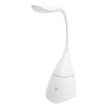 Настольная лампа с колонкой Swanny, белая Настольная лампа с колонкой Swanny, белая