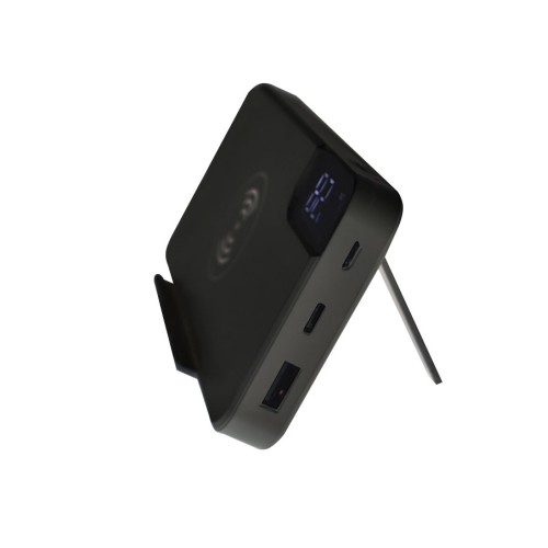 Внешний аккумулятор gPro QI, с беспроводной зарядкой 10000 mAh, черный