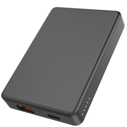 Магнитный внешний аккумулятор Magnetic с беспроводной зарядкой (5W), 5000 Mah, черный