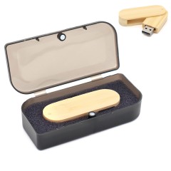 Флешка Green в футляре, светло-коричневый