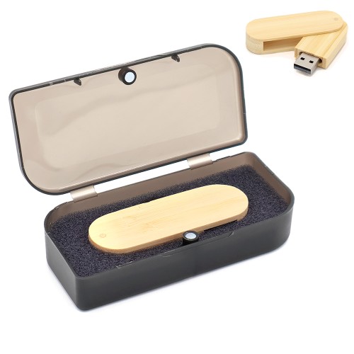 Флешка Green в футляре, светло-коричневый