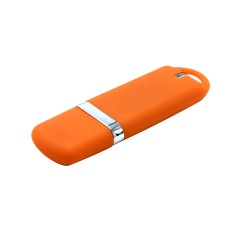 Флешка Shape с покрытием Софт Тач, оранжевая