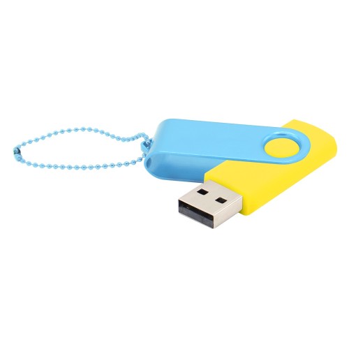 Флешка Designer To Go 2.0 USB, желтый/голубой