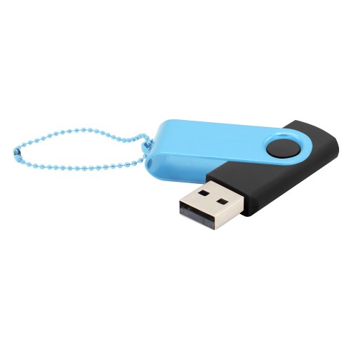 Флешка Designer To Go 2.0 USB, черный/голубой