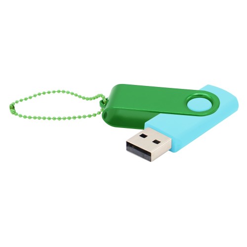 Флешка Designer To Go 2.0 USB, бирюзовый/зеленый