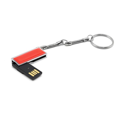 Флешка Lime, металл, красная