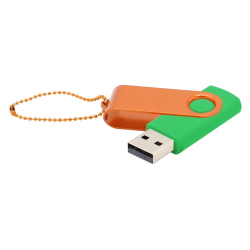 Флешка Designer To Go 2.0 USB, зеленый/оранжевый