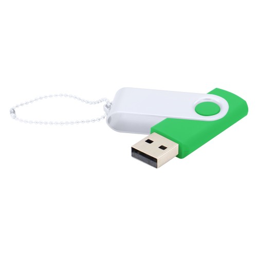 Флешка Designer To Go 2.0 USB, зеленый/белый