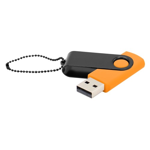 Флешка Designer To Go 2.0 USB, оранжевый/черный