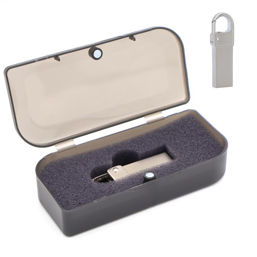 Флешка Carabine в футляре, серебристая