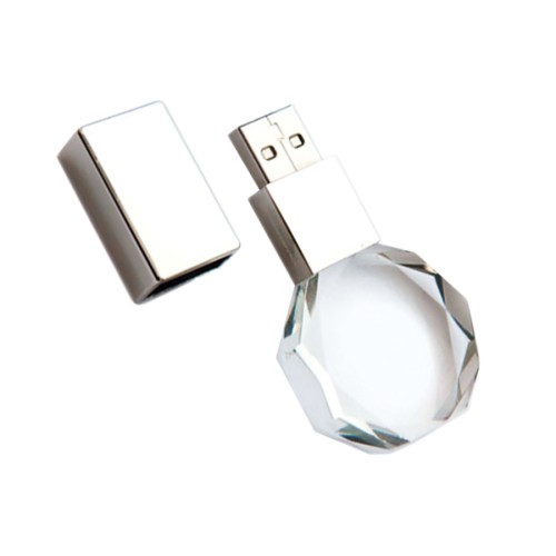 Флешка Diamond, белая подсветка