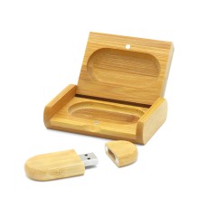 Флешка Woodcoin в деревянном футляре,, светло-коричневый