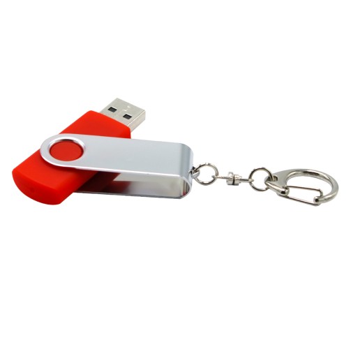 Флешка Twist в футляре, красная