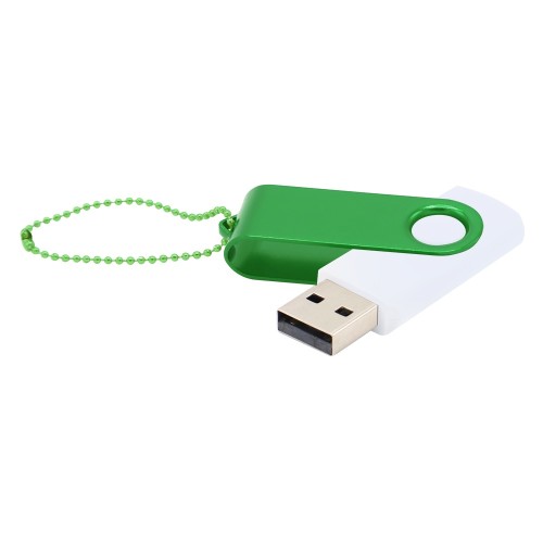 Флешка Designer To Go 2.0 USB, белый/зеленый