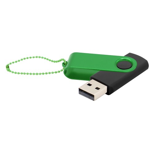 Флешка Designer To Go 2.0 USB, черный/зеленый