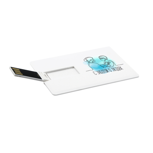 Флешка Card, белая