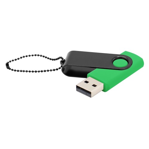 Флешка Designer To Go 2.0 USB, зеленый/черный