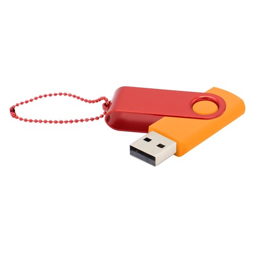 Флешка Designer To Go 2.0 USB, оранжевый/красный