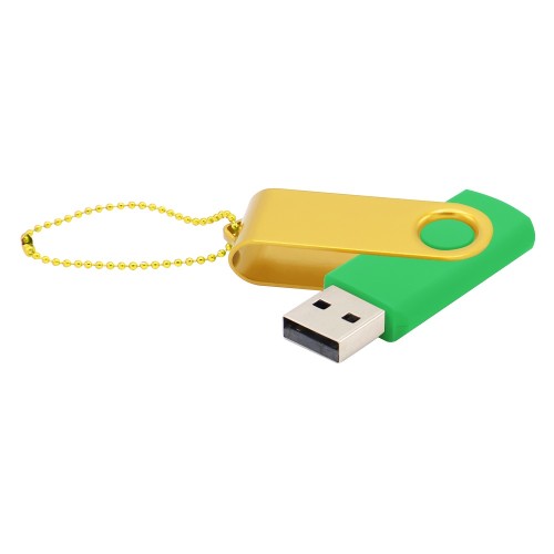 Флешка Designer To Go 2.0 USB, зеленый/желтый