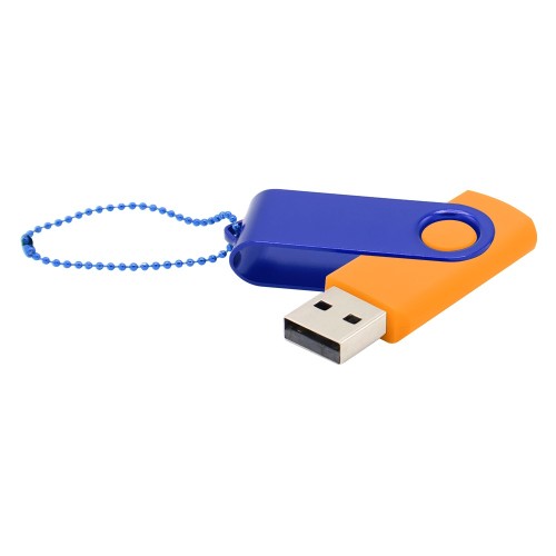 Флешка Designer To Go 2.0 USB, оранжевый/синий