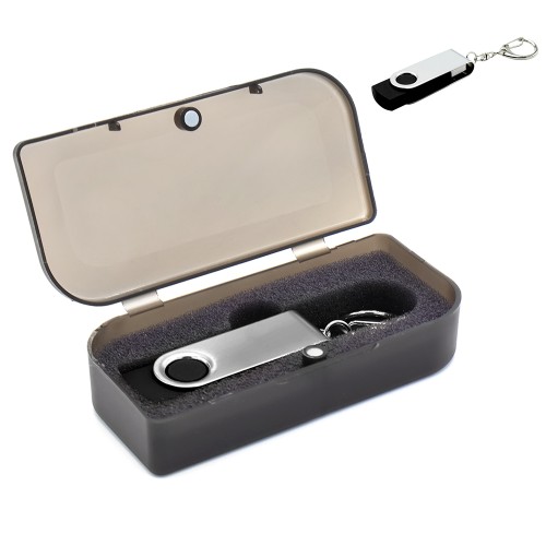 Флешка Twist в футляре, черная