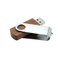 Флешка Twist wood в футляре, wooden color