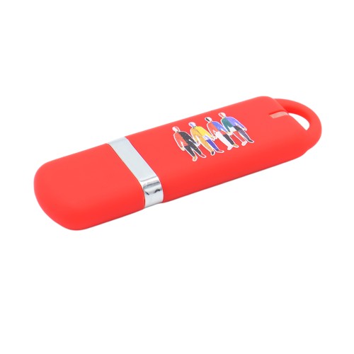 Флешка Shape с покрытием Софт Тач,, красная