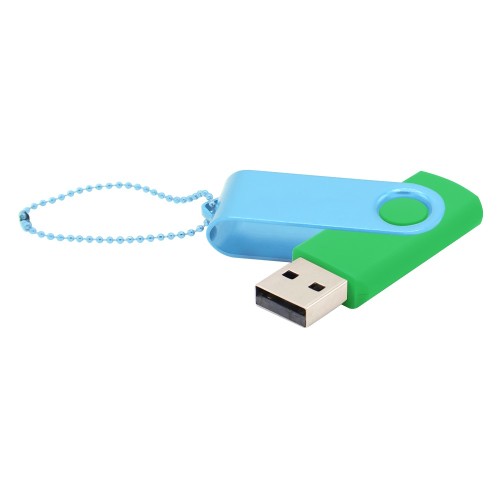 Флешка Designer To Go 2.0 USB, зеленый/голубой