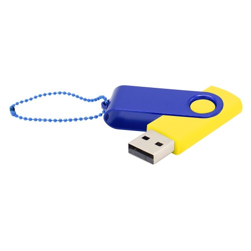 Флешка Designer To Go 2.0 USB, желтый/синий