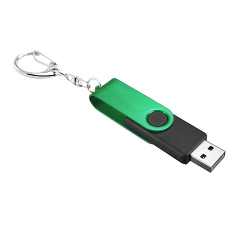 Флешка Twist Color, зеленая