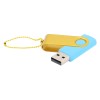 Флешка Designer To Go 2.0 USB, голубой/желтый